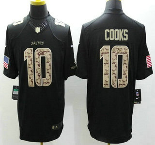 Nike New Orleans Saints #10 Brandin Cooks Salute to Service Black Limited Jersey