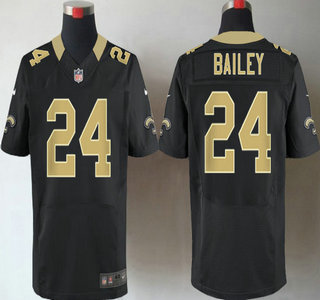 Nike New Orleans Saints #24 Champ Bailey Black Elite Jersey