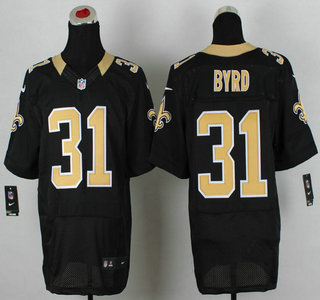 Nike New Orleans Saints #31 Jairus Byrd Black Elite Jersey