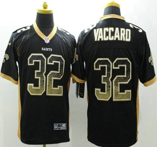 Nike New Orleans Saints #32 Kenny Vaccaro 2014 Drift Fashion Black Elite Jersey