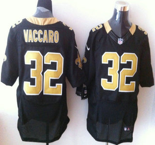 Nike New Orleans Saints #32 Kenny Vaccaro Elite Black Jersey