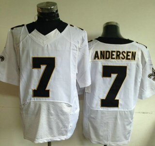 Nike New Orleans Saints #7 Morten Andersen Elite White Jersey