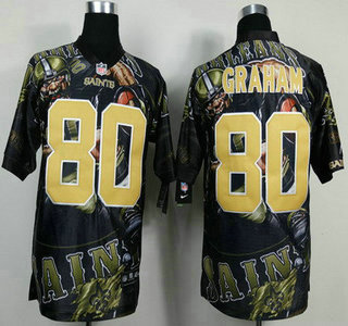 Nike New Orleans Saints #80 Jimmy Graham 2014 Fanatic Fashion Elite Jersey