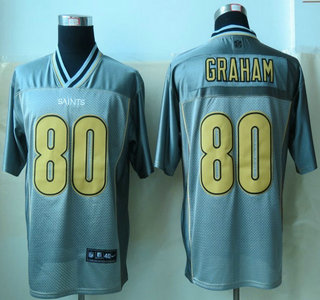 Nike New Orleans Saints #80 Jimmy Graham Grey Vapor Elite Jersey