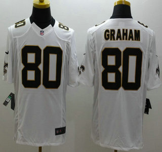 Nike New Orleans Saints #80 Jimmy Graham White Limited Jersey