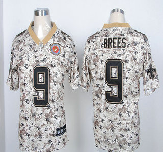 Nike New Orleans Saints #9 Drew Brees 2013 Camo Elite Jersey