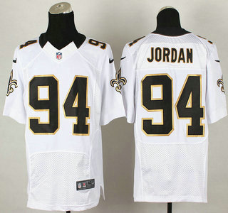 Nike New Orleans Saints #94 Cameron Jordan White Elite Jersey
