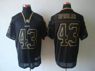 Nike New Orleans Saints 43 Darren Sproles Lights Out Black Elite Jerseys