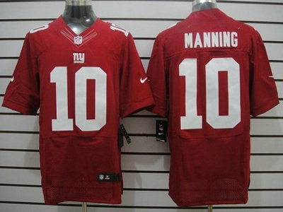 Nike New York Giants 10 Eli Manning Red Elite Jersey