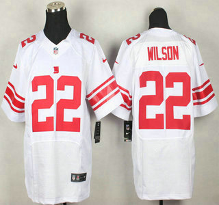 Nike New York Giants #22 David Wilson White Elite Jersey