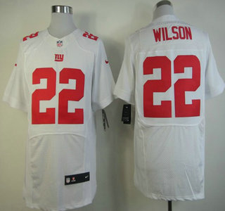 Nike New York Giants #22 David Wilson White Elite Jersey