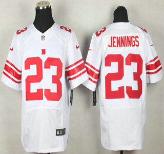 Nike New York Giants #23 Rashad Jennings White Elite Jersey