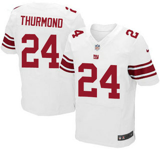 Nike New York Giants #24 Walter Thurmond White Elite Jersey