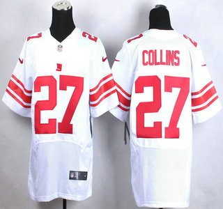 Nike New York Giants #27 Landon Collins White Elite Jersey