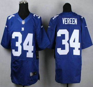 Nike New York Giants #34 Shane Vereen Blue Elite Jersey