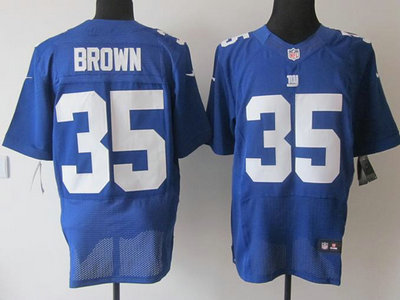 Nike New York Giants 35 Andre Brown Blue 2012 Nike NFL Elite Jersey