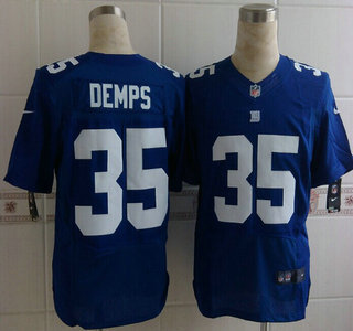 Nike New York Giants #35 Quintin Demps Elite Royal Blue Jersey