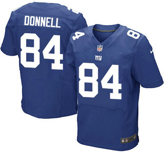 Nike New York Giants #84 Larry Donnell Blue Elite Jersey