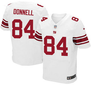 Nike New York Giants #84 Larry Donnell White Elite Jersey