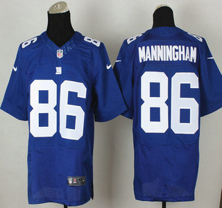 Nike New York Giants #86 Mario Manningham Blue Elite Jersey