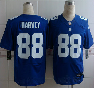 Nike New York Giants #88 Travis Harvey Blue Elite Jersey