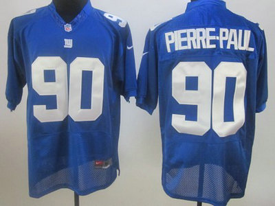 Nike New York Giants 90 Jason Pierre-Paul Blue 2012 Nike NFL Elite Jersey