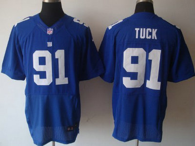 Nike New York Giants 91 Justin Tuck Blue 2012 Nike NFL Elite Jersey