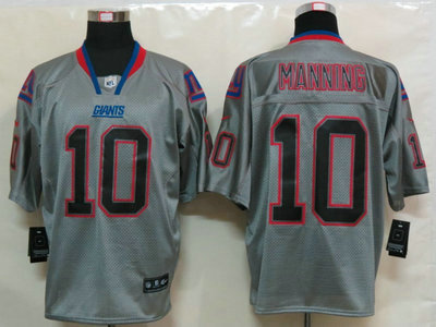 Nike New York Giants 10 Eli Manning Lights Out Grey Elite Jerseys