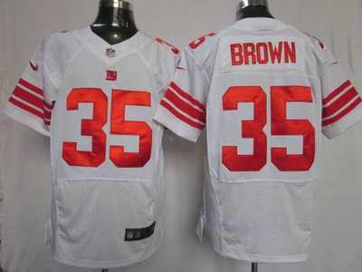Nike New York Giants 35 Andre Brown White 2012 Nike NFL Elite Jersey