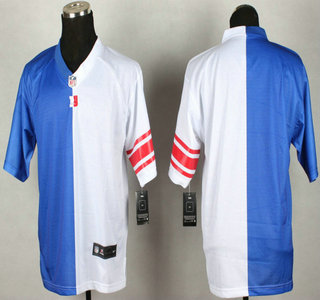 Nike New York Giants Blank Blue With White Two Tone Elite Jersey