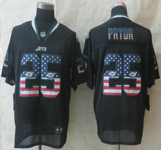 Nike New York Jets #25 Calvin Pryor 2014 USA Flag Fashion Black Elite Jersey