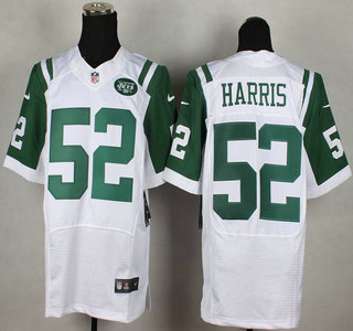 Nike New York Jets #52 David Harris White Elite Jersey