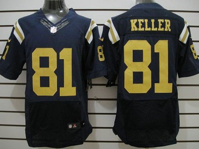 Nike New York Jets 81 Dustin Keller Navy Blue 2012 Nike NFL Elite Jersey