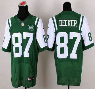 Nike New York Jets #87 Eric Decker Green Elite Jersey