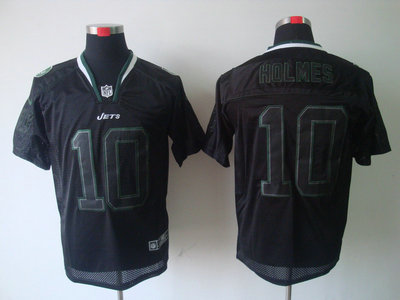 Nike New York Jets 10 Santonio Holmes Lights Out Black Elite Jerseys