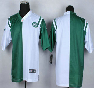 Nike New York Jets Blank Green With White Two Tone Elite Jersey