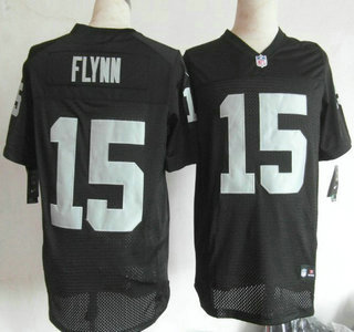 Nike Oakland Raiders #15 Matt Flynn Black Elite NFL Jersey