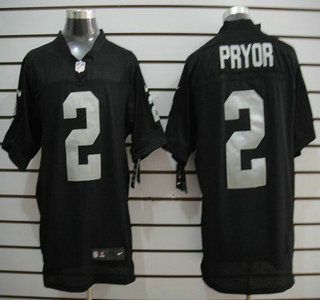 Nike Oakland Raiders #2 Terrelle Pryor Elite Black Jersey