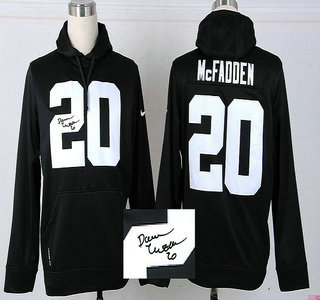 Nike Oakland Raiders #20 Darren McFadden Black Signed Hoody