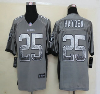 Nike Oakland Raiders #25 D.J. Hayden Drift Fashion Grey Elite Jersey