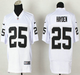 Nike Oakland Raiders #25 D.J. Hayden White Elite Jersey