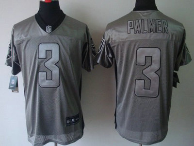 Nike Oakland Raiders 3 Carson Palmer Gray Elite Jersey