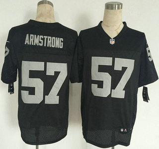 Nike Oakland Raiders #57 Ray-Ray Armstrong Black Elite Jersey