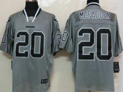 Nike Oakland Raiders 20 Darren McFadden Lights Out Gray Elite Jersey