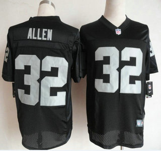 Nike Oakland Raiders 32 Marcus Allen Black Elite Jersey
