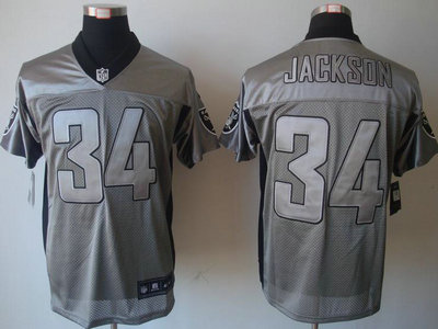 Nike Oakland Raiders 34 Bo.Jackson Grey Shadow 2012 Nike NFL Elite Jersey