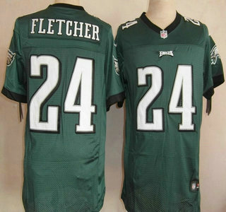 Nike Philadelphia Eagles #24 Bradley Fletcher Elite Green Jersey