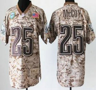 Nike Philadelphia Eagles #25 LeSean McCoy Salute to Service Digital Camo Elite Jersey
