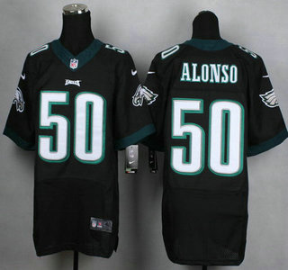 Nike Philadelphia Eagles #50 Kiko Alonso Black Elite Jersey