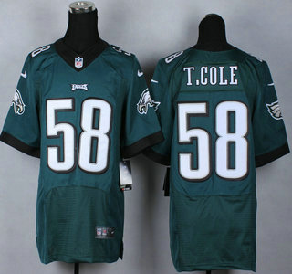 Nike Philadelphia Eagles #58 Trent Cole 2014 Dark Green Elite Jersey